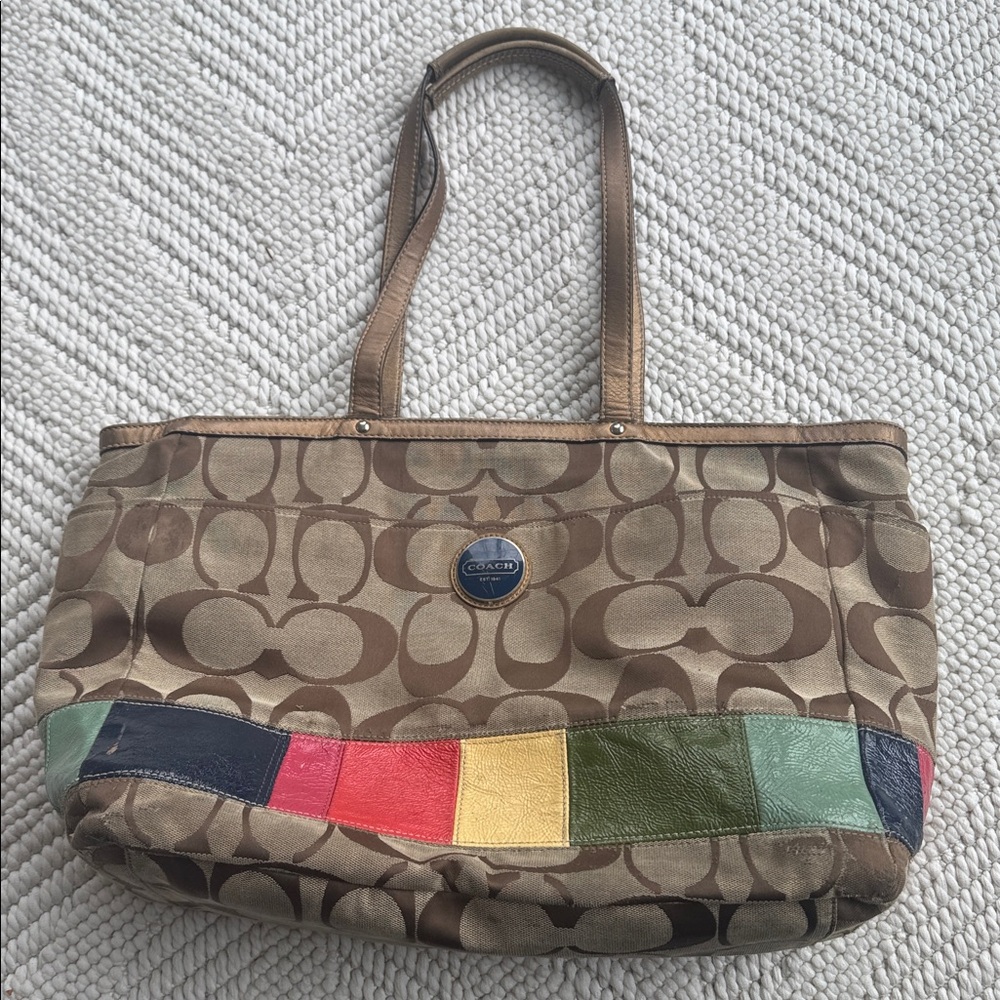 Coach Signature Khaki Tote